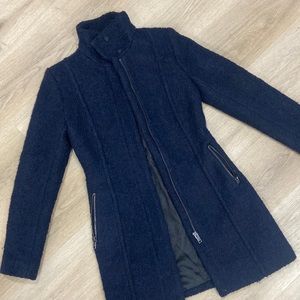 H&M Wool Blend Navy Pea Coat